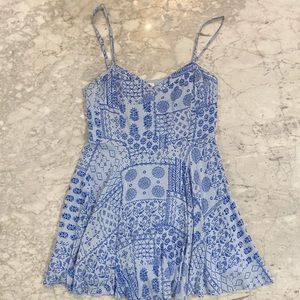 Aritzia Blue Pattern Dress